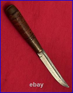 Finnish Miniature Puukko Antique Knife (1930-1940) Sheath & Storage Case Finnish Miniature Puukko Antique Knife (1930-1940) Sheath & Storage Case