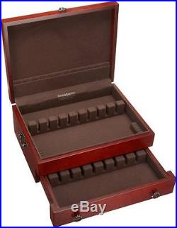 Flatware Chest Silver Storage Case Holds 210 Pieces Knives Spreaders Mahogany