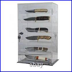 Folding Knife Led Rotating Case Acrylic Showcase Tower Display and Storage Cabin