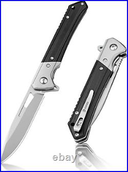 Folding Pocket Knife 3.5 D2 Blade EDC G10 Handle Tactical Hunting Camping Knive