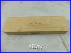 Four Mogils 8 Chef Knife & Wooden Cutting Board/Storage Case Kitchen Set