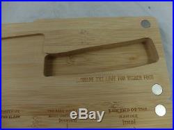 Four Mogils 8 Chef Knife & Wooden Cutting Board/Storage Case Kitchen Set
