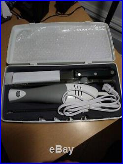GE Electric Deluxe 106612 Carving Set Meat Bread Knife & Fork in Storage Case