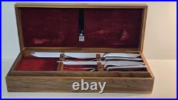 Gerber Legendary Blades 12 Pc Carving And Steak Knife Set in Walnut Case Vintage Gerber Legendary Blades 12 Pc Carving And Steak Knife Set in Walnut Case Vintage