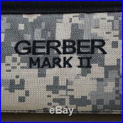 Gerber Mark II knife grouping of 4 embroidered storage cases