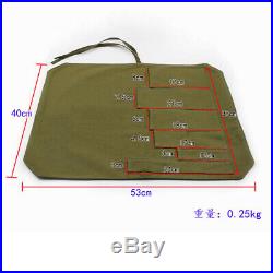 Green Canvas Chefs Knife Bag Roll Carry Case Kitchen Tools Storage Protector