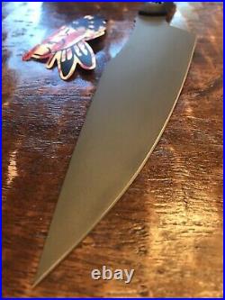 HFB Half Face Blades 8 Chef Knife Black Carbon Fiber Frog Skin Cerakote BNIB