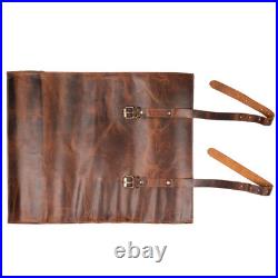 Handcrafted Leather Knife Roll Bag Professional Knife Storage Case Portab