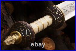 Handmade Hand Engraved Roman Gladius Sword with Wooden Box