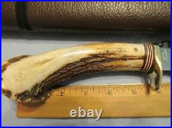 Handmade Knife. North & Prater Crown Stag Bowie Unused. Excellent. 1986
