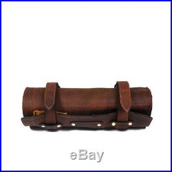 Handmade Roll Knife Genuine Leather Bag Chef Case Storage Handles Personalized