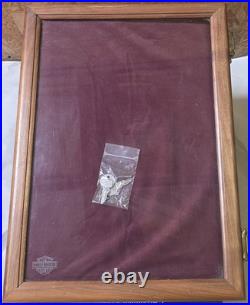 Harley Davidson Knife Jewelry Wood Case Box Glass Store Advertising Display Top