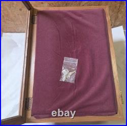Harley Davidson Knife Jewelry Wood Case Box Glass Store Advertising Display Top