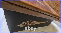Harley Davidson Knife Jewelry Wood Case Box Glass Store Advertising Display Top