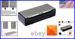 Heavy-Duty Diamond Knife Sharpener Coarse & Extra Fine Grit with Storage Case Heavy-Duty Diamond Knife Sharpener Coarse & Extra Fine Grit with Storage Case