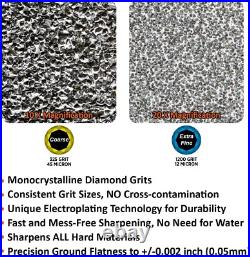 Heavy-Duty Diamond Knife Sharpener Coarse & Extra Fine Grit with Storage Case Heavy-Duty Diamond Knife Sharpener Coarse & Extra Fine Grit with Storage Case