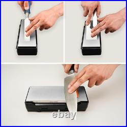 Heavy-Duty Diamond Knife Sharpener Coarse & Extra Fine Grit with Storage Case Heavy-Duty Diamond Knife Sharpener Coarse & Extra Fine Grit with Storage Case
