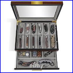 Ikkle Pocket Knife Display Case, Knife Cases for Collections, Pocket Knife Ca