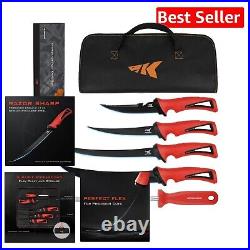 Intimidator Fishing Knife Set Ultra-Sharp G4116 Stainless Steel & Storage Bag