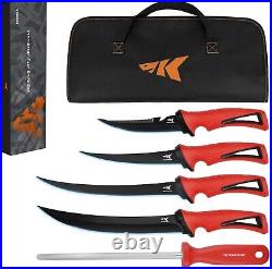 Intimidator Fishing Knife Set Ultra-Sharp G4116 Stainless Steel & Storage Bag