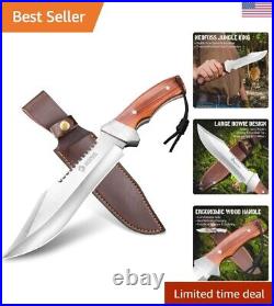 JUNGLE KING Hunting Knife with Sheath, 13 Full Tang Knife Fixed Blade Campin