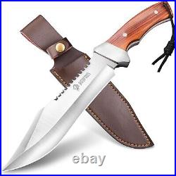 JUNGLE KING Hunting Knife with Sheath, 13 Full Tang Knife Fixed Blade Campin