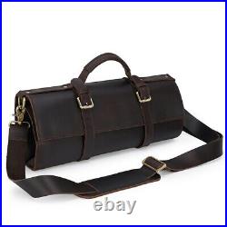 Japanese Chef Knife Roll Bag Chef School Bag Genuine Leather Knives Storage Case