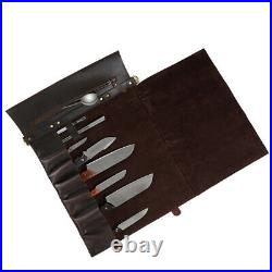 Japanese Chef Knife Roll Bag Chef School Bag Genuine Leather Knives Storage Case