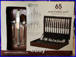 Jc Penny Home Collection 65 Piece Flatware Set For 12 With Storage Case
