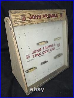 John Primble Knife Store Counter Display with 5 Primble Knives Belknap Bluegrass