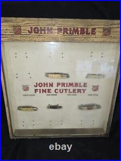 John Primble Knife Store Counter Display with 5 Primble Knives Belknap Bluegrass