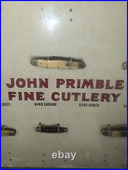 John Primble Knife Store Counter Display with 5 Primble Knives Belknap Bluegrass