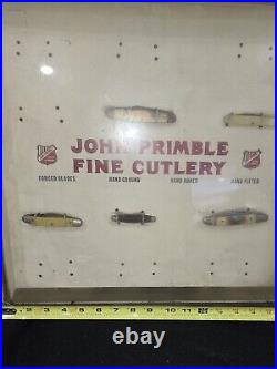 John Primble Knife Store Counter Display with 5 Primble Knives Belknap Bluegrass