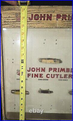 John Primble Knife Store Counter Display with 5 Primble Knives Belknap Bluegrass