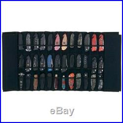 KNIFE DISPLAY CASE Padded Protective Nylon Roll Travel Storage Carry Holds 30