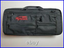 KNIFEWEAR 18 PIECE KNIFE BAG Chef's Knife Storage Case / Luggage Black