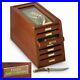 KNIVES-DISPLAY-CASE-COINS-WOOD-THICK-GLASS-Collectors-Cabinet-7-Drawer-Storage-01-xa