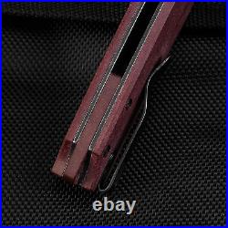 Kizer EDC Knife Black 3V Steel Blade Richlite Handle Pocket Knife US Fast Ship