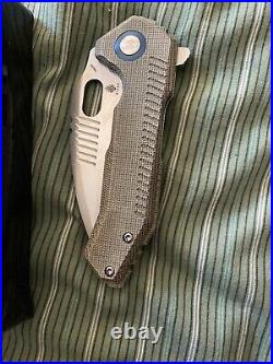 Kizer Mini Paragon Pocket Knife 154CM Steel EDC Knife Green Micarta Handle