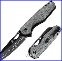 Kizer Sparrow Pocket Knife 154CM Steel Black Micarta Handle Folding EDC Knife