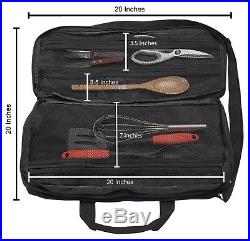 Knife Bag Pocket Carrying Case Chef Organizer Kitchen Utensil Storage Protector