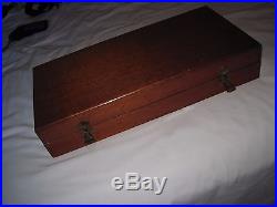 Knife COLLECTION Storage CASE BOX Cabinet Wood Dove Tail Foam Velour 16 x 8 x 3