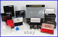 Knife Dealer LOT Leatherman Counter Store Advertising Display Black Boxes Stands
