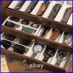 Knife Display Case, 3-Layer Pocket Knife Case Display & Storage Knives, Solid Knife Display Case, 3-Layer Pocket Knife Case Display & Storage Knives, Solid