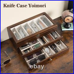 Knife Display Case, 3-Layer Pocket Knife Case Display & Storage Knives, Solid Knife Display Case, 3-Layer Pocket Knife Case Display & Storage Knives, Solid