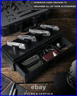 Knife Display Case EDC Organizer Pocket Knife Storage and EDC Case with Black