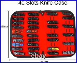 Knife Display Case, Knife Case, Knife Storage Case for 40+ Pocket Knives, Foldin
