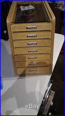 Knife Display Case Storage Cabinet with drawers