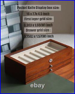 Knife Display Case Three-Tier Pocket Box Storage for 22-26 Knives Collection Men