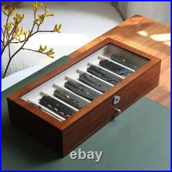 Knife Display Case Two-Tier Pocket Knife Case Box Storage for 15-17 Pocket Knive Knife Display Case Two-Tier Pocket Knife Case Box Storage for 15-17 Pocket Knive